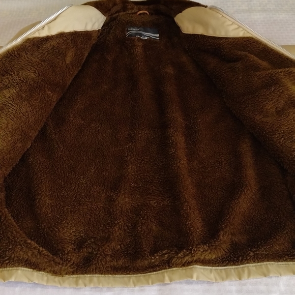 Montgomery Ward women's jacket zip up faux fur sherpa lined brown size Medium - Picture 3 of 16